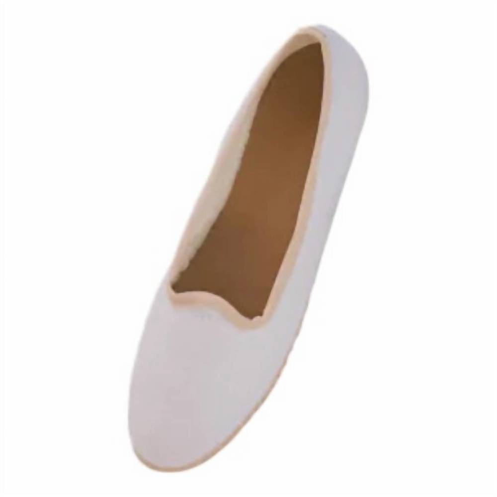 NEW LE MOGADOR women's eva slip on flat shoes in linen nude